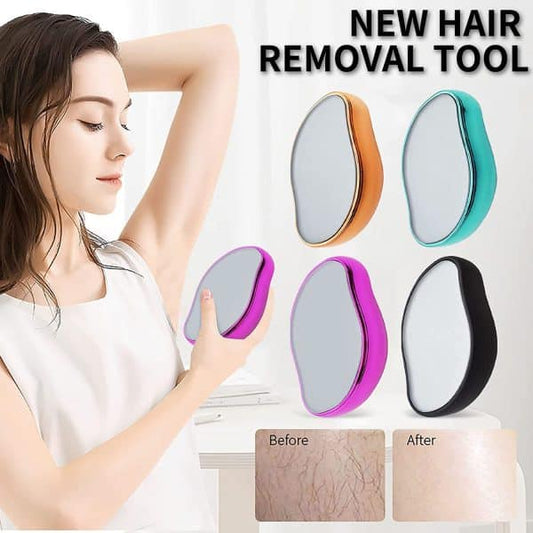 "CrystalGlide Painless Exfoliating Hair Removal Tool for Arms, Legs, and Back"